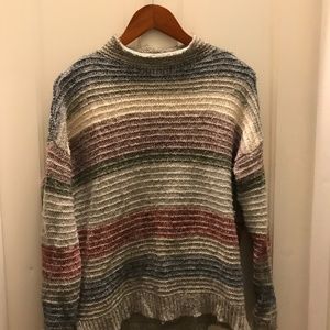AE mock neck color blocked sweater